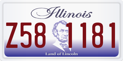 IL license plate Z581181