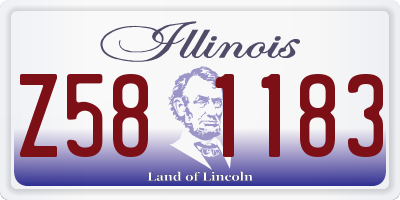 IL license plate Z581183