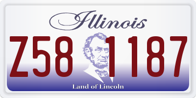 IL license plate Z581187