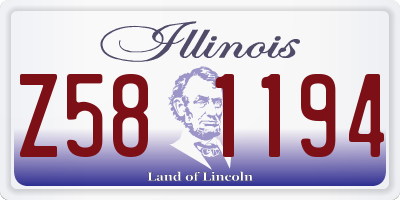IL license plate Z581194