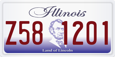 IL license plate Z581201