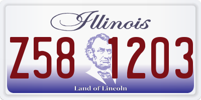 IL license plate Z581203