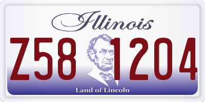 IL license plate Z581204