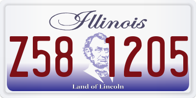 IL license plate Z581205