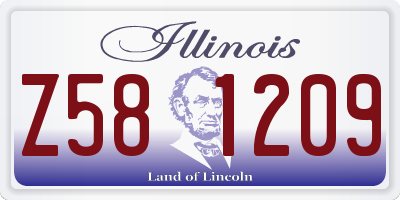 IL license plate Z581209