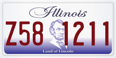 IL license plate Z581211