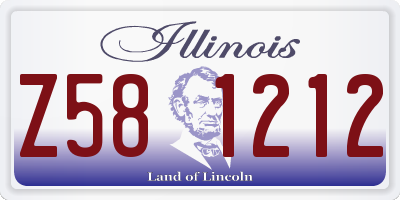 IL license plate Z581212