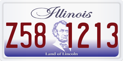 IL license plate Z581213