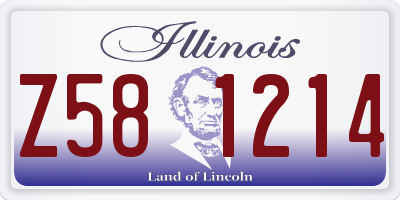IL license plate Z581214