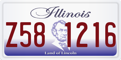 IL license plate Z581216
