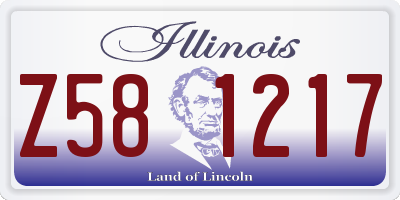 IL license plate Z581217