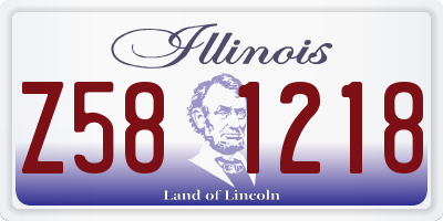IL license plate Z581218