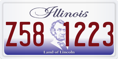 IL license plate Z581223