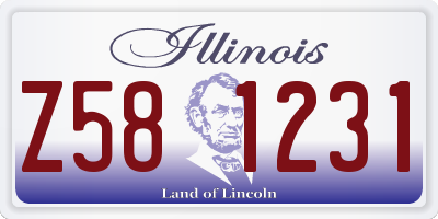 IL license plate Z581231