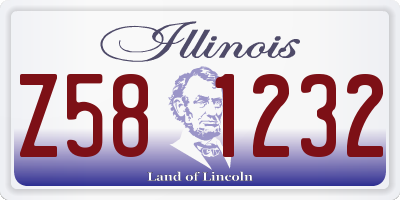 IL license plate Z581232