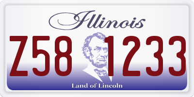 IL license plate Z581233
