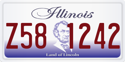 IL license plate Z581242