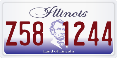 IL license plate Z581244