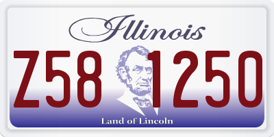 IL license plate Z581250