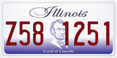 IL license plate Z581251