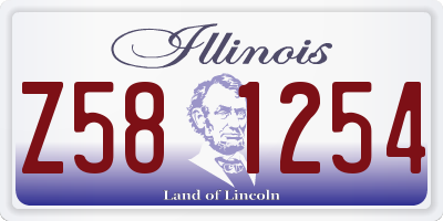 IL license plate Z581254