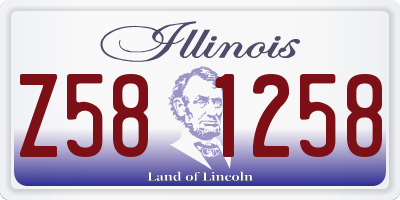 IL license plate Z581258