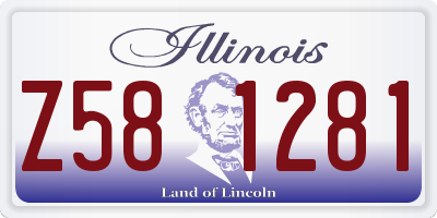 IL license plate Z581281