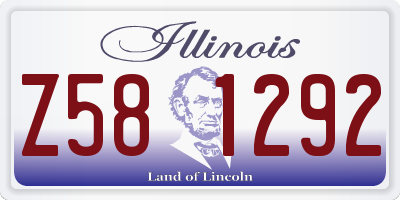 IL license plate Z581292