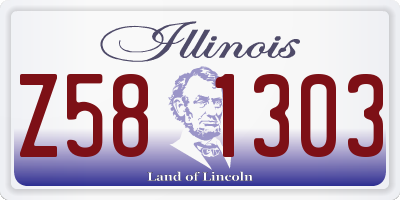 IL license plate Z581303