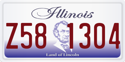 IL license plate Z581304