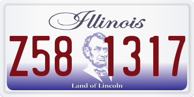 IL license plate Z581317