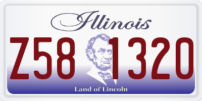 IL license plate Z581320