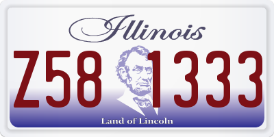 IL license plate Z581333