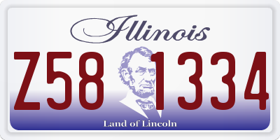 IL license plate Z581334