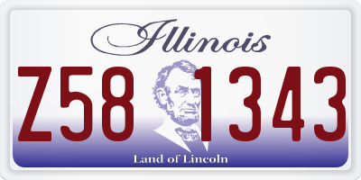 IL license plate Z581343