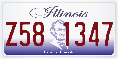 IL license plate Z581347