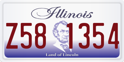IL license plate Z581354