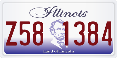 IL license plate Z581384
