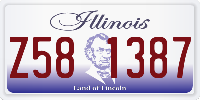 IL license plate Z581387