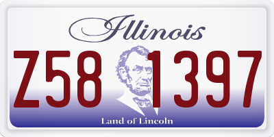 IL license plate Z581397