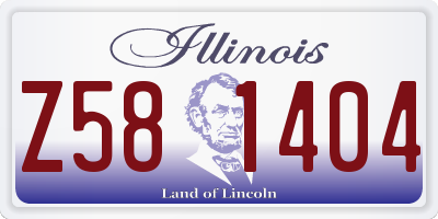 IL license plate Z581404