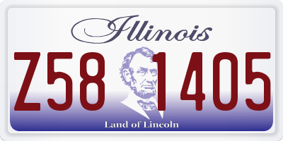 IL license plate Z581405