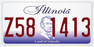 IL license plate Z581413