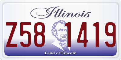 IL license plate Z581419