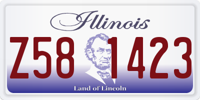 IL license plate Z581423