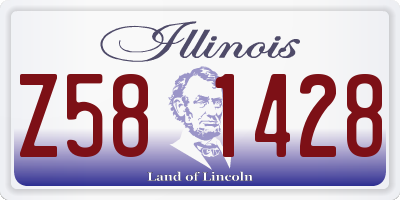 IL license plate Z581428