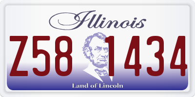 IL license plate Z581434
