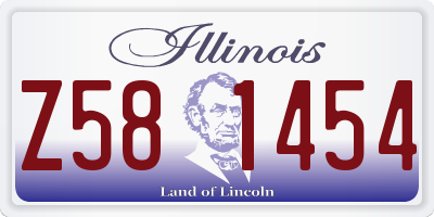 IL license plate Z581454