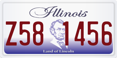 IL license plate Z581456