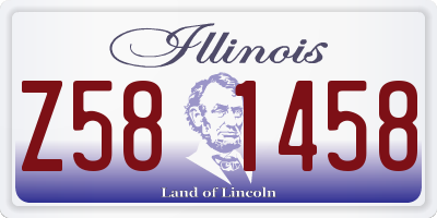 IL license plate Z581458